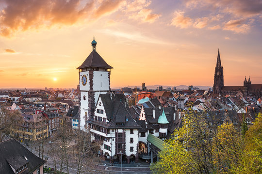 Sunset in Freiburg im Breisgau, Germany