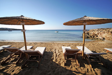 Beautiful detail of Farangas beach, Paros