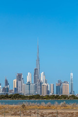 Fototapeta na wymiar Dubai City Skyline, Residential and Business Skyscrapers in Downtown, Dubai, UAE