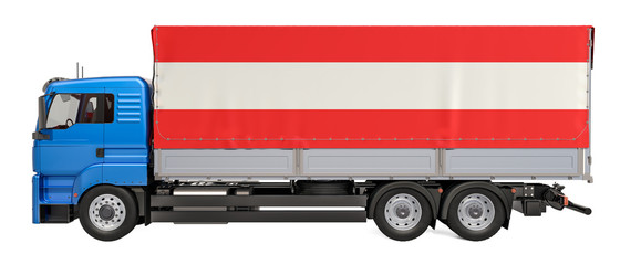 Cargo Delivery in Austria concept, 3D rendering