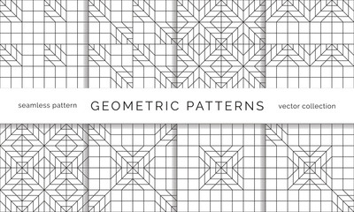 Abstract geometric seamless patterns