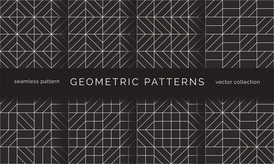 Abstract geometric seamless patterns