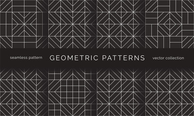 Abstract geometric seamless patterns