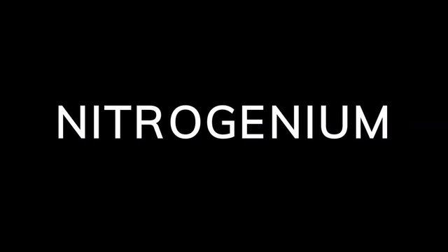 From the Glitch effect arises Element of periodic table NITROGENIUM. Then the TV turns off. Alpha channel Premultiplied - Matted with color black