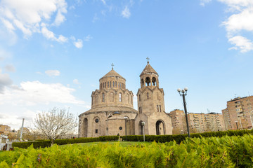 The Holy Trinity Church in spring,Yerevan