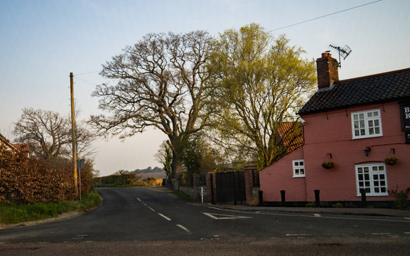The notoriously dangrous Brick Kilns junction in the rural village of Little Plumstead, Norfolk