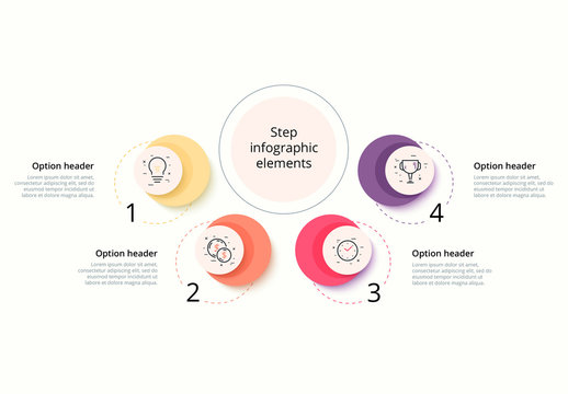 Colorful 4 Step Infographic