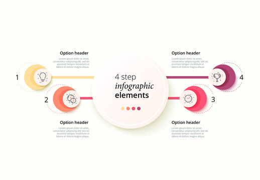 Colorful 4 Step Infographic