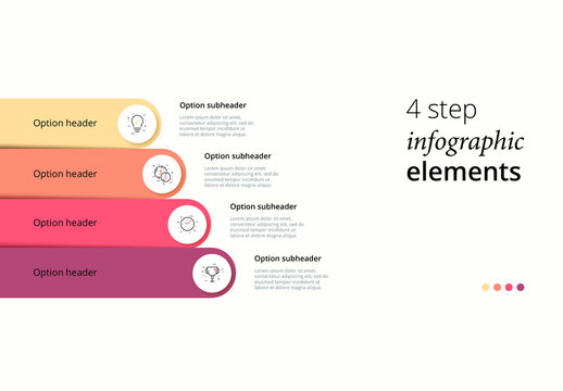 Colorful 4 Step Infographic