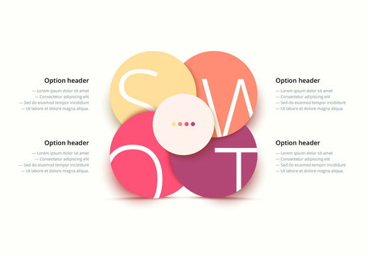 SWOT Infographic with Colorful Accents