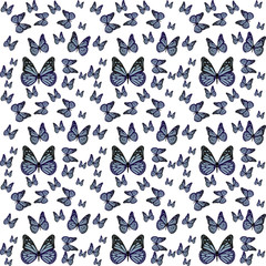 Vector butterflies pattern. Abstract seamless background
