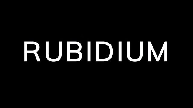 From the Glitch effect arises Element of periodic table RUBIDIUM. Then the TV turns off. Alpha channel Premultiplied - Matted with color black