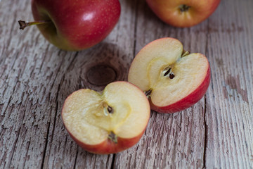 Sliced apples