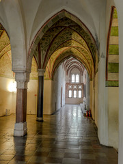 Obraz premium Gothic cloister of Malbork castle in Poland