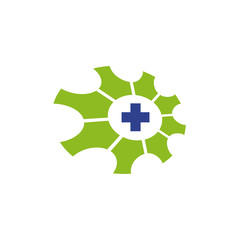 Obraz premium Medical and health care logo design vector template