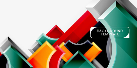 Fototapeta premium Geometric shapes abstract background