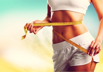 Young beautiful sporty woman body