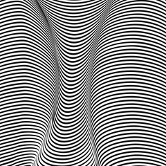 Abstract wavy background, optical art, opart striped