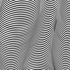 Abstract wavy background, optical art, opart striped