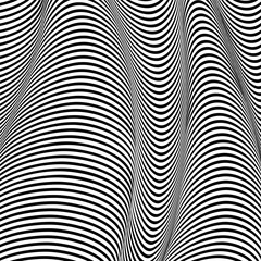 Abstract wavy background, optical art, opart striped