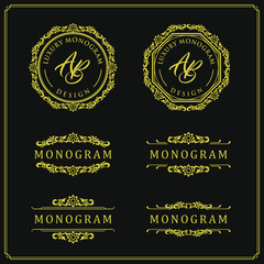 Luxury design set for wedding and decoration