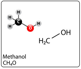 Methanol Molecule Structure