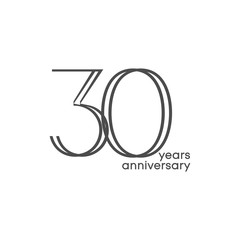 30 Years Anniversary Vector Template Design Illustration