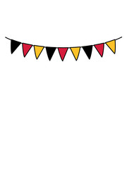 deutschland farben flagge breite girlande bunte party dekoration fahnen fähnchen halskette seil feiern spaß geburtstag jahre alt fest aufhängen clipart design cool