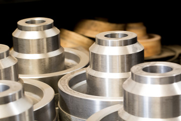 Metal products made by casting techniques closeup