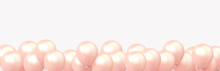 Balloons Background. Celebrate party banner with helium baloons.
