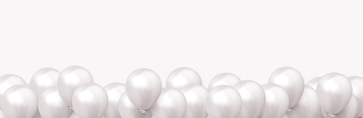 Balloons Background. Celebrate party banner with helium baloons.