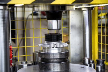 Close up of CNC machine at work