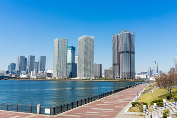 Fototapeta na wymiar 東京　豊洲の風景　view of Tokyo Bay Area 