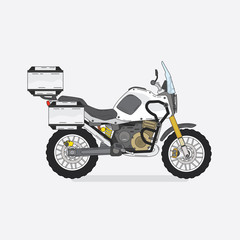 Fototapeta premium touring motorcycle with out line graphic