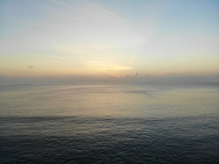 Sunset over the ocean in Bali, colorful down over the sea, Colorful sunset over the sea Bali, Indonesia