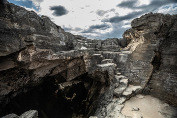 Aerial view of Cueva del Indio. Rock formation. Hatillo. Puerto Rico. 