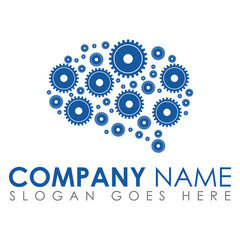 Gear Brain Logo Template