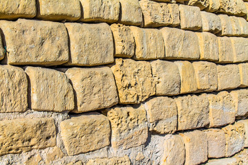 Wall of volcanic stones as background