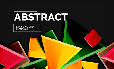 Squares and triangles geometrical background