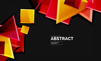 Squares and triangles geometrical background