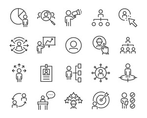 Fototapeta premium set of job seach icons ,such as work, career, traning, business, skill, meeting, people