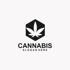 Obraz premium CANNABIS LOGO TEMPLATE