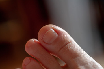Men's toes, healthy toe nails