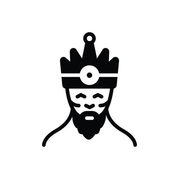 recommend clip art: Black solid icon for king monarch