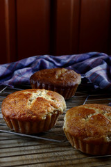 Freshly baked banana cake