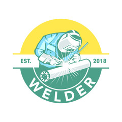Welder Logo Vector, Worker Logo