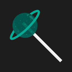 Planetary Lollipop Vector Transparency Teal