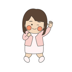 女性キャラクタージャンプ