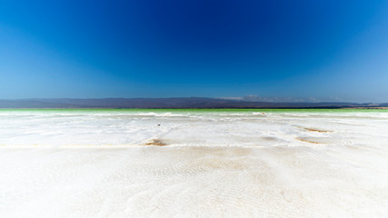 Lake Assal, the lowest point of Africa in the Rift Valley and Horn of Africa