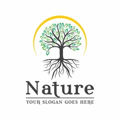 Tree and roots logo